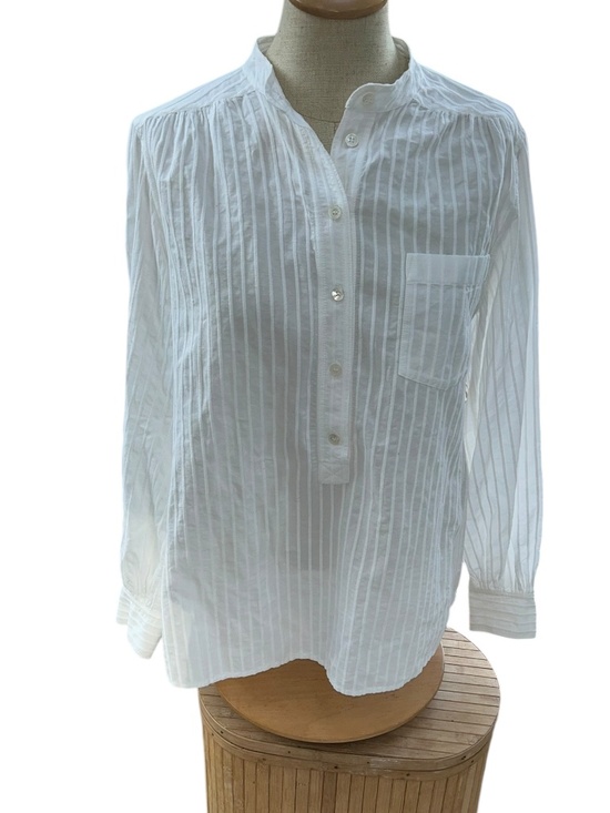 Marc Jacobs Tops - Marc Jacobs Sofia Loves white collarless raised line poet's tunic shirt 4